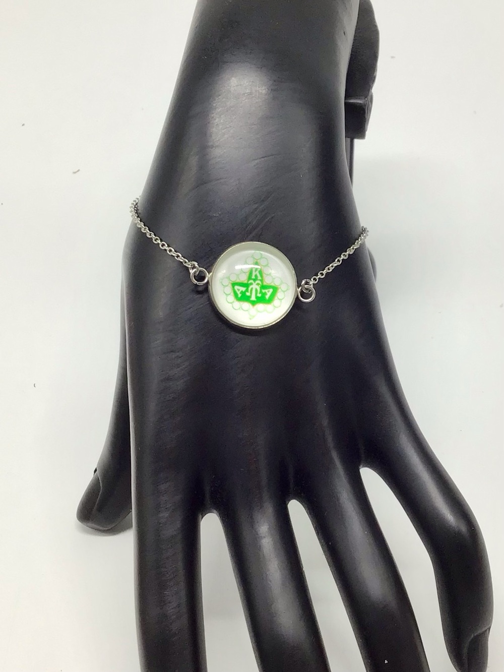 Alpha Kappa Alpha Silver Chain Bracelet